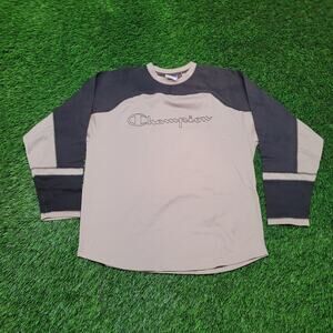 Vintage Y2K Champion Long Sleeve T-Shirt Mens Large (Tagged M) Baggy Fit